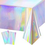 Sjzg - iridescence lot de 2 nappes rectangulaires jetables en plastique holographique brillant pour garçons ... Sjzg - iridescence lot de 2 nappes rectangulaires jetables en plastique holographique brillant pour garçons ...
