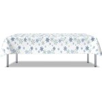 Sjzg - nappe de noël rectangulaire blanche avec flocons de neige - lavable - résistante aux taches - ... Sjzg - nappe de noël rectangulaire blanche avec flocons de neige - lavable - résistante aux taches - ...