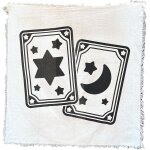 Sjzg - nappe, tapis de tarot, fournitures de sorcellerie u2013 45, 7 x 45, 7 cm u2013 tissu d'alter c�leste ...