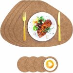 Sjzg - tapis de plateau repas lavable forme de goutte d'eau dessous de verre couverts set de table tapis ...