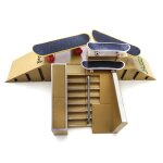 Skateboard a doigts pour enfants, jouet, accessoires de terrain, combinaison de patins, pièces de rampe ... Skateboard a doigts pour enfants, jouet, accessoires de terrain, combinaison de patins, pièces de rampe ...