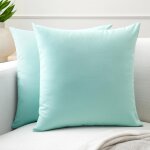 Slep - couvre - oreillers de lancement de coton ensemble de 2 i 18x18 in (45x45 cm) - bleu d'oeuf i pas ... Slep - couvre - oreillers de lancement de coton ensemble de 2 i 18x18 in (45x45 cm) - bleu d'oeuf i pas ...
