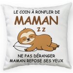 Slep - idée cadeau d'anniversaire pour maman, cadeau maman housse de coussin décorative 45x45cm paresseux ... Slep - idée cadeau d'anniversaire pour maman, cadeau maman housse de coussin décorative 45x45cm paresseux ...