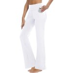 Slep - legging de yoga bootcut pour femme - taille haute - entranement bootleg - avec 4 poches - contrle ...