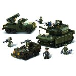 Sluban m38 - b6800 - army set - char + lance roquettes + jeep
