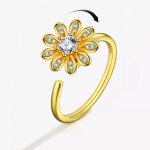 Smjel - bague fidget spinner pour femme, bijoux de mariage, anti - soulign, anlande, plusieurs clip, ...