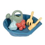 Smoby life - mini bac a sable garni - arrosoir - pelle + r�teau - jeu plage - plastique recycl� - d�s ...