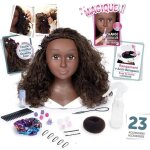 Smoby - tete a coiffer cheveux afro - facile a coiffer - 23 accessoires ralistes - levres thermosensibles ...