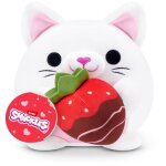 Snackles edition saint - valentin peluche 20 cm (chaton chocolat fraise)