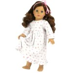 Sophia's - poupee 18  - chemise de nuit a imprim floral - blanc