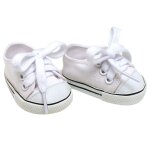Sophia's par teamson kids chaussures de poupe de 18  avec lacets, baskets en toile blancs pour poupes ...