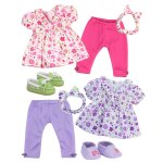 Sophia's par teamson kids ensemble de vtements de poupe 8 pices a fleurs avec chaussures de poupe, ...