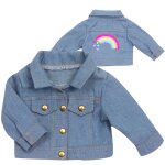Sophia's par teamson kids veste en jean avec graphique arc - en - ciel pour 18  poupes, bleu