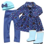 Sophia's par teamson kids winter tenfit avec des bottes pour 14, 5  poupes, bleu