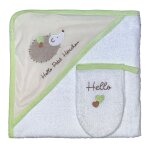 Sortie de bain + gant bébé herichou les chatounets Sortie de bain + gant bébé herichou les chatounets