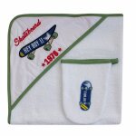 Sortie de bain + gant bb  skate  les chatounets