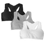 Sous - vêtements en coton pour jeunes filles, 3 pièces / lot, soutiens - gorge de puberté pour entraînement ... Sous - vêtements en coton pour jeunes filles, 3 pièces / lot, soutiens - gorge de puberté pour entraînement ...