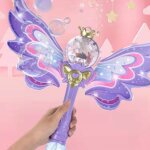 Souffleur de bulles papillon a main, baguette magique, jouet pour enfants, machine automatique a bulles ...