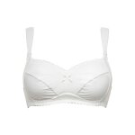Soutien - gorge allaitement sans armatures ivoire en coton