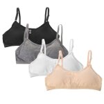 Soutien - gorge doux pour filles, lot de 4 pices, pour jeunes enfants, adolescents, entranement sans ...