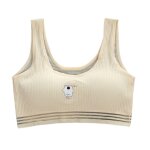 Soutien - gorge d'entranement sportif pour jeunes filles, sous - vtements respirants, imprims ours ...