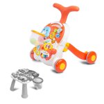 Spark chariot de marche d'activits 3 en 1 table multifonctions interactive orange