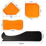 Spatule de nettoyage en caoutchouc pour joint de remplissage en silicone, 4 pices, dissolvant de calfeutrage, ...