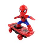 Spider man stunt scooter electrique rotating tumble musique de jouets cartoon