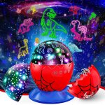 Spider - veilleuse enfant, dinausaure cadeau garcon 2 3 4 5 6 7 8 9 ans dinausoro lampe spider jouet ...