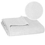 Springos� couverture douillette 170 x 210 cm couverture d'int�rieur couvre - lit texture motif gaufr� ...
