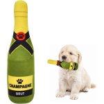 Squeaky dog toys, plush dog toys, 22cm champagne bottle plush toys for puppies, small, medium, large ...