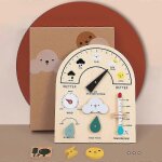 Station m�t�o en bois, jouet educatif pour enfants - ensemble d'observation interactif pour la connaissance ...