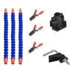 Station de soudage avec 3 bras flexibles, mains d'aide, pince de table, support pcb avec loupe amusante ... Station de soudage avec 3 bras flexibles, mains d'aide, pince de table, support pcb avec loupe amusante ...