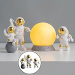 Statue d'astronaute en pvc, 3 pices, armoire, figurine d'astronaute, collections artisanales