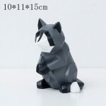 Statue de raton laveur et d'ours en r�sine, style nordique, g�om�trie abstraite, accessoires de d�coration ...