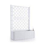 Stefanplast bac a fleurs rectangulaire natural delux avec treillis - 100x43xh142cm - 90 + 6, 5l dans ...