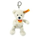 Steiff 111785 teddy lotte - ours en peluche avec bouton 12 cm - blanc