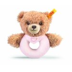 Steiff - 239557 - doudou - ours dors bien - anneau de prhension - rose