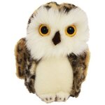 Steiff - 45608 - peluche - chouette wittie - gris tachet�e