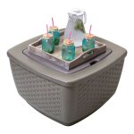 Step2 just chillin table de patio et bac a glace - gris multifonctionnelle - glaci�re, table de jardin ...