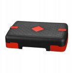 Stepper d'aérobic réglable pour entraînement physique, accessoire de sport, noir et rouge Stepper d'aérobic réglable pour entraînement physique, accessoire de sport, noir et rouge