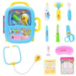 St�thoscope de simulation de m�decin, maison de jeu pour enfants, chariot de m�decine, valise jouet cadeau ...