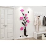 Stickers muraux 3d vase autocollants fleurs miroir diy carthame art sticker mural romantique famille ... Stickers muraux 3d vase autocollants fleurs miroir diy carthame art sticker mural romantique famille ...