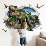 Sticker muraux dinosaure 3d, grand sticker mural dinosaure garçon tyrannosaurus rex stickers mural décoration ... Sticker muraux dinosaure 3d, grand sticker mural dinosaure garçon tyrannosaurus rex stickers mural décoration ...