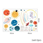Sticker mural enfant, 45x60cm, d�coration murale syst�me solaire plan�tes pour chambre enfant b�b� salon ...