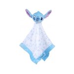 Stitch grand doudou plat lange blanc et bleu 40 x 40 cm - peluche enfant et bebe et 1 carte tigre - naissance ...