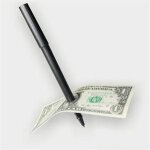 Stylo - bille magique qui traverse un billet, accessoire pour tours de magie, pntre un dollar, objet ...