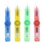 Stylo a bille rotatif a led, boule a main, lueur dans la lumire fonce, jouets anti - stress edc, cadeau ...