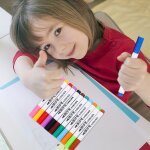 Stylo flottant magique effaable a l'eau, 12 marqueurs colors a base d'eau pour tableau blanc