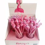 Stylos a gel flamant rose antistress, 0. 5mm, 4 pi�ces / lot, a encre noire, a bille roulante, jouets ...